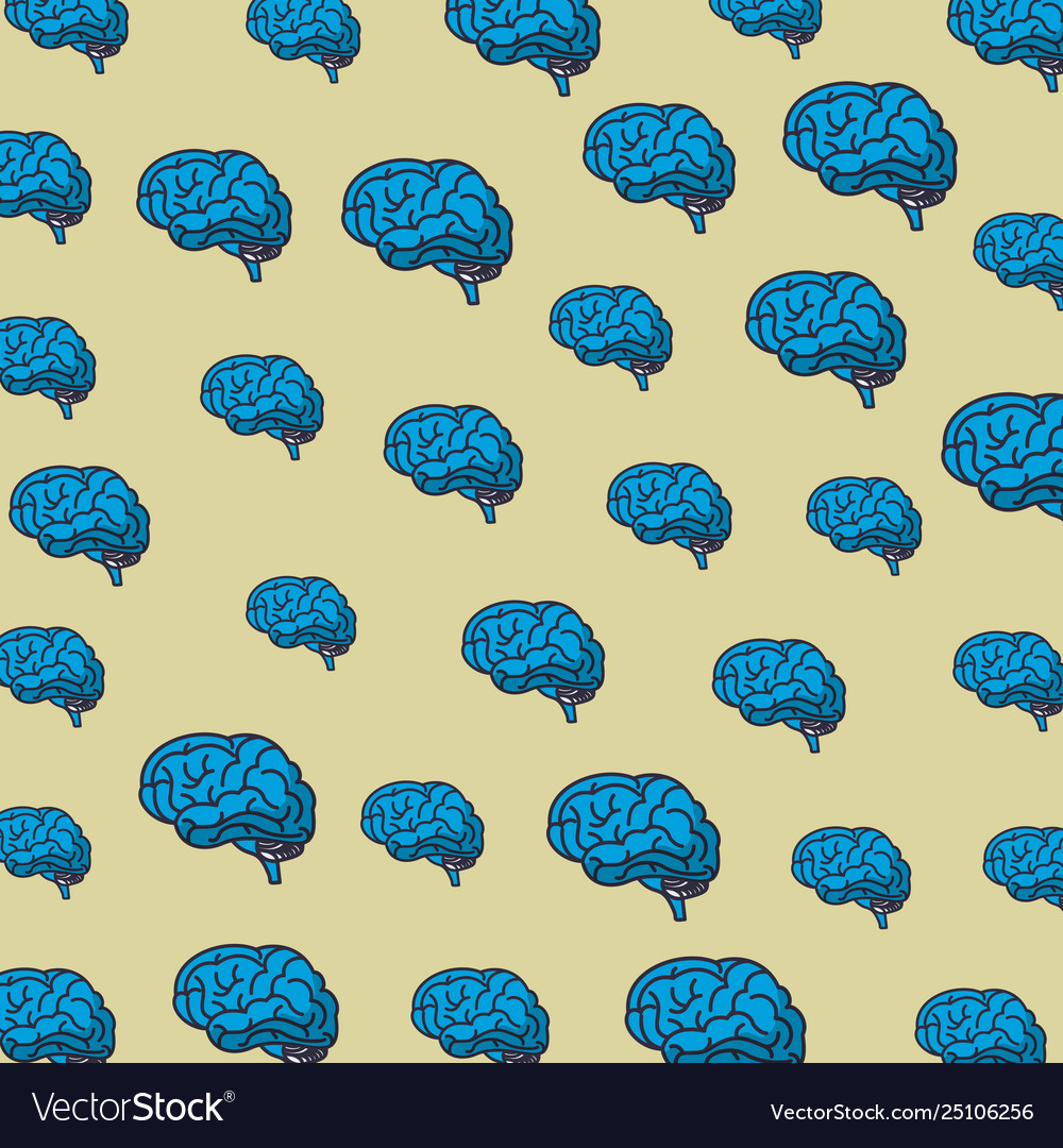Brains pattern background vector image Brains pattern background
