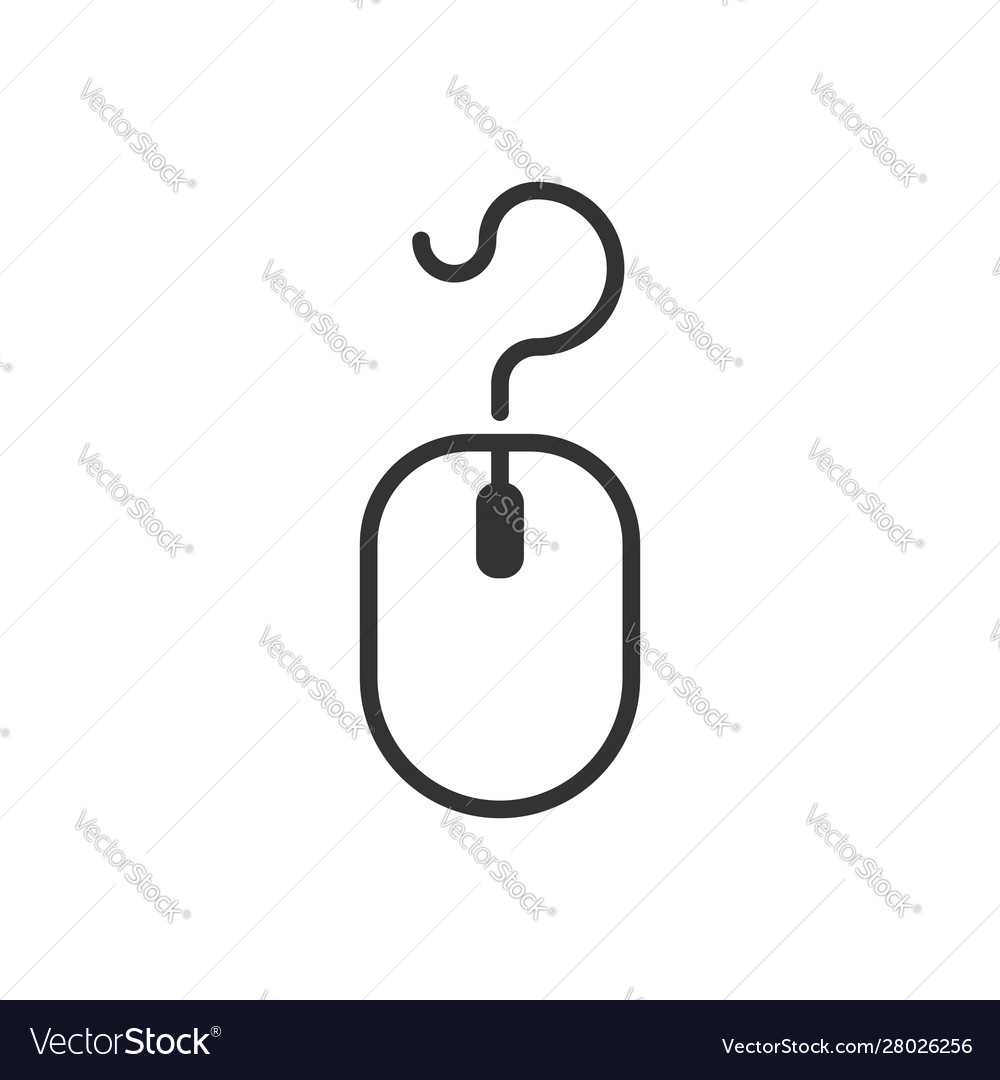 Computer mouse icon in flat style cursor on white
