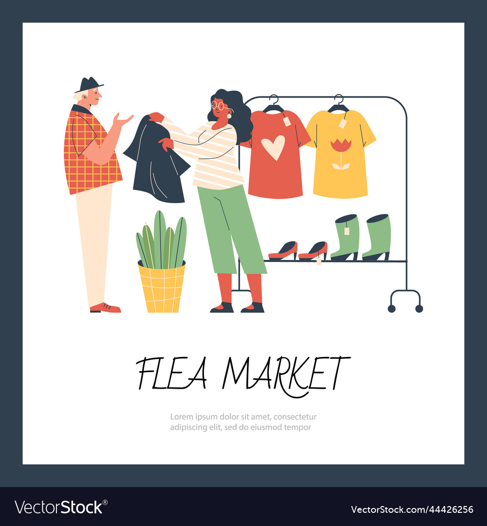 Flohmarkt oder rag faire Banner poster mockup