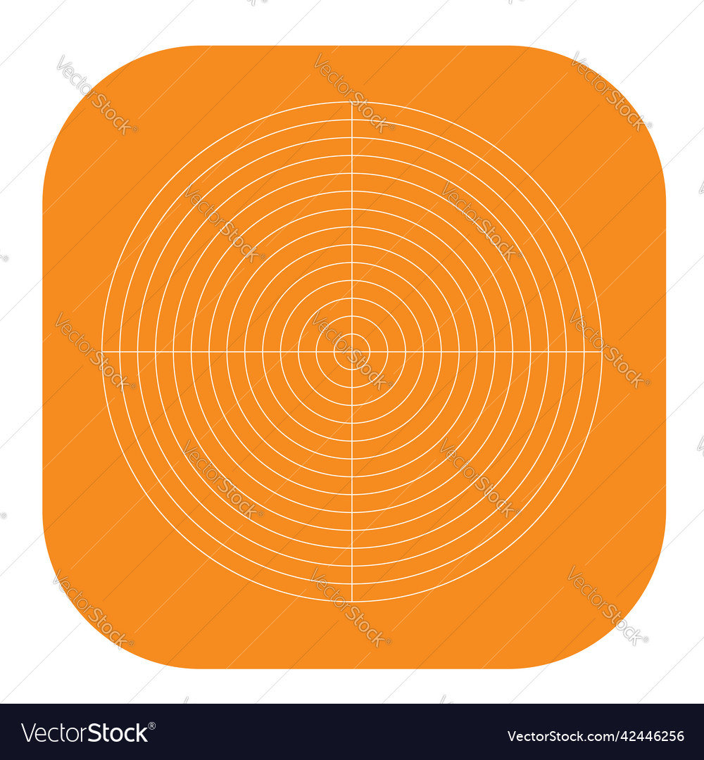 Polar circular grid mesh pie chart graph element vector image Polar circular grid mesh pie chart graph element