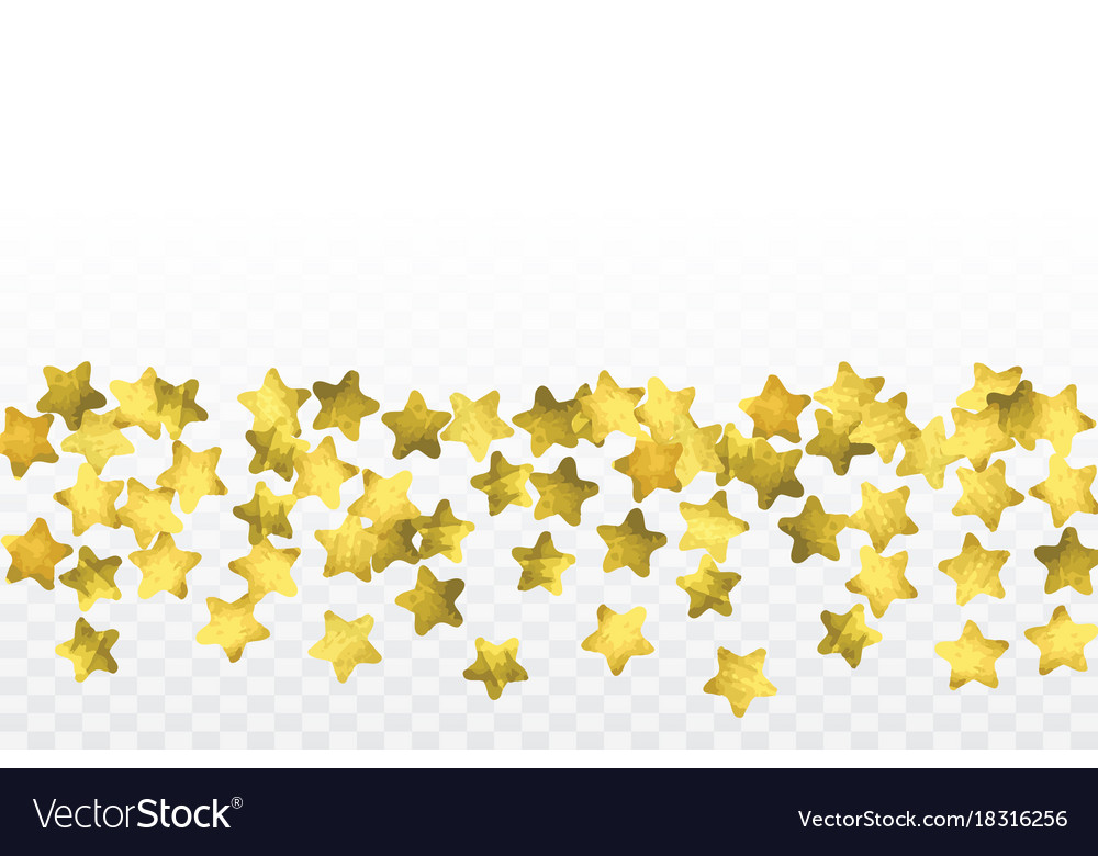 Star confetti isolated on transparent background Vector Image