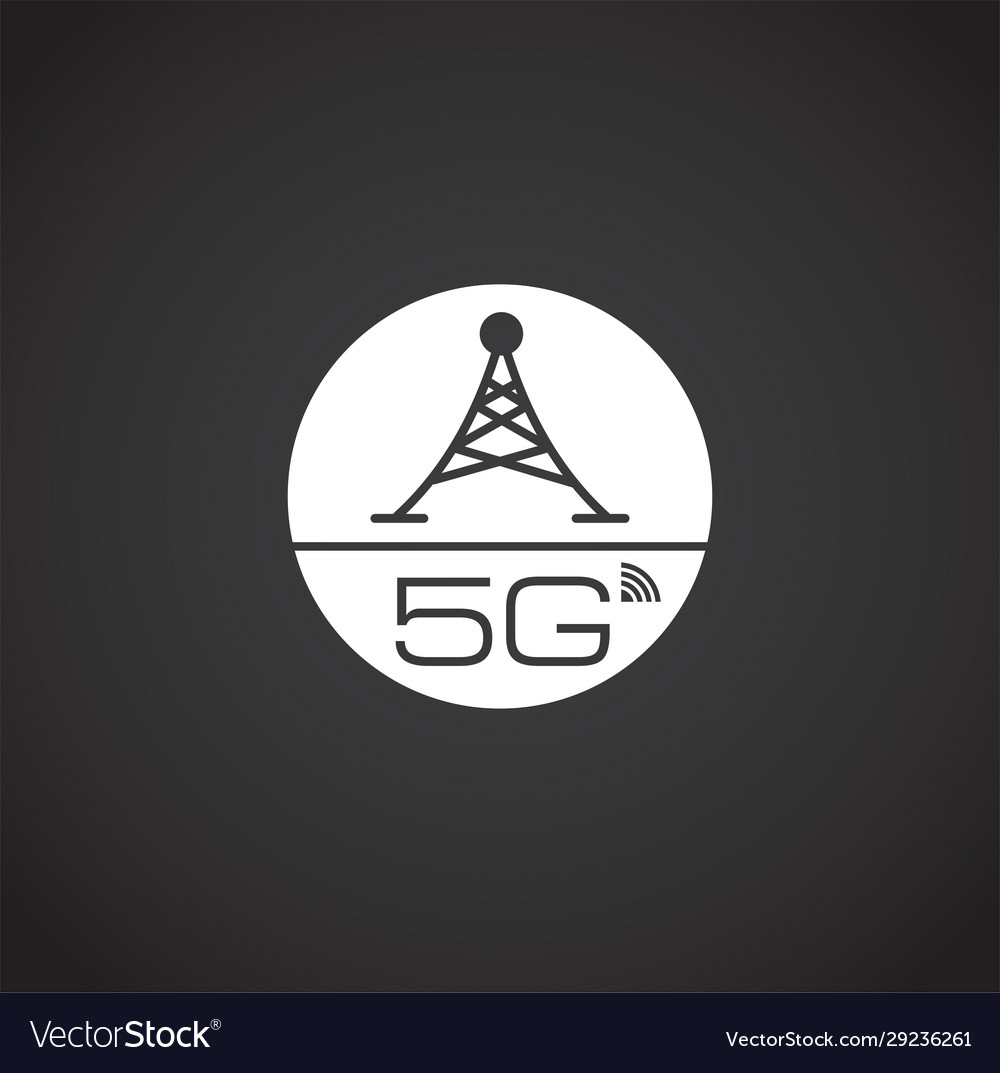 5g verwandtes Symbol auf Hintergrund für Grafik und Web