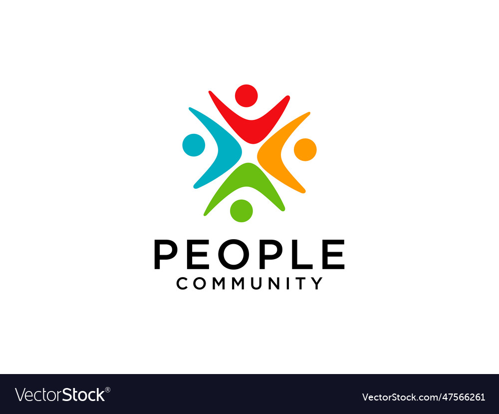 Abstract people symbol togetherness and community