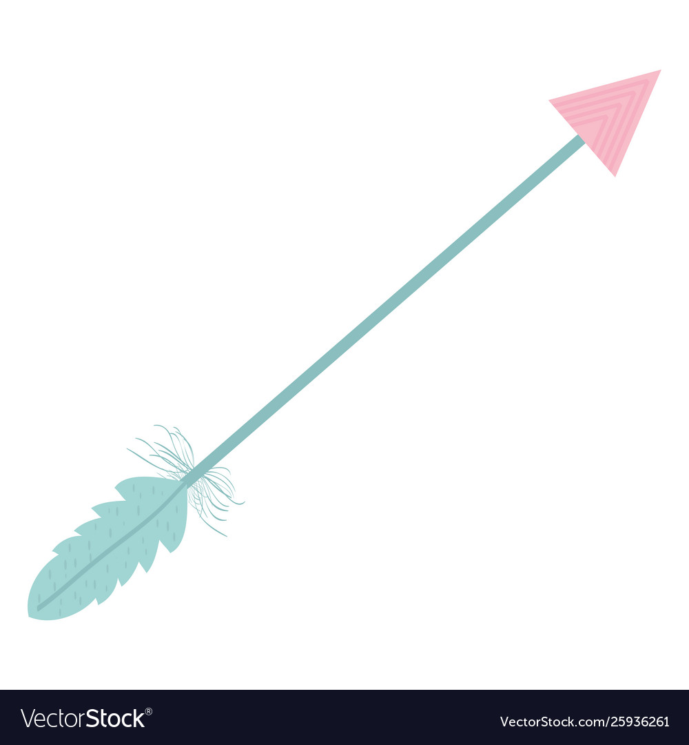 Bohemian arrow with feathers icon