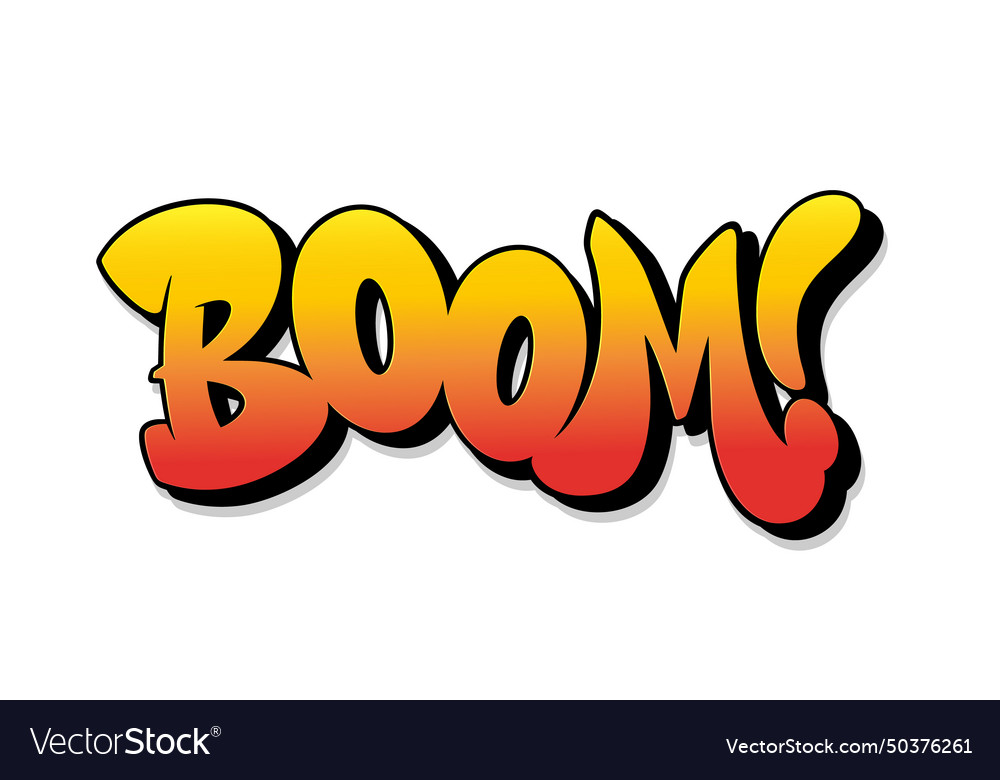 Boom font in graffiti style Royalty Free Vector Image