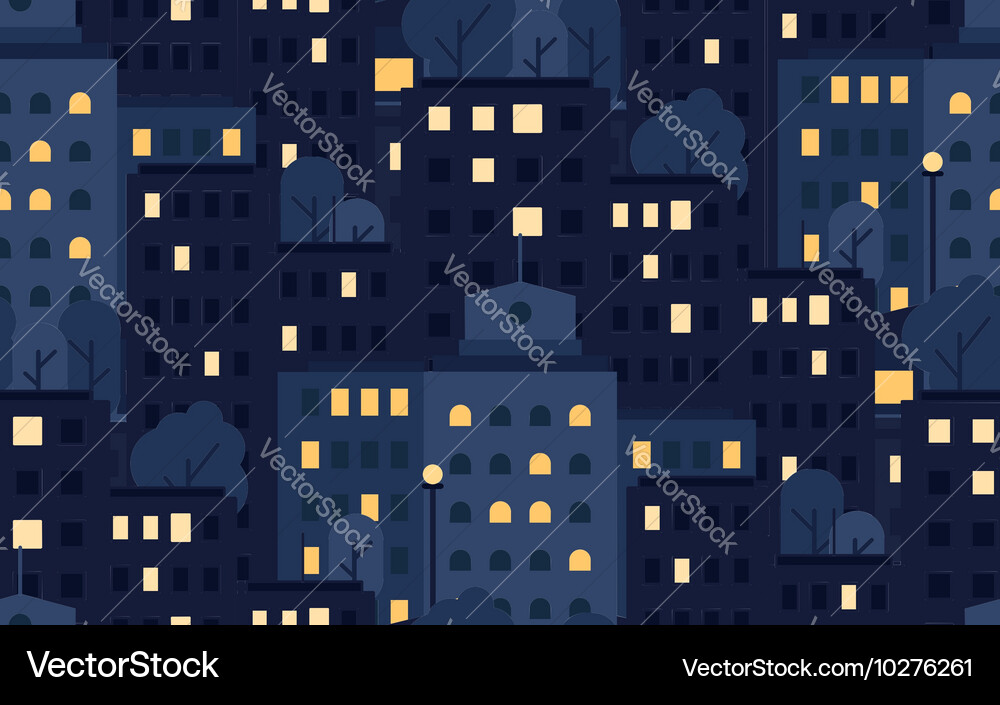 City seamless pattern Royalty Free Vector Image