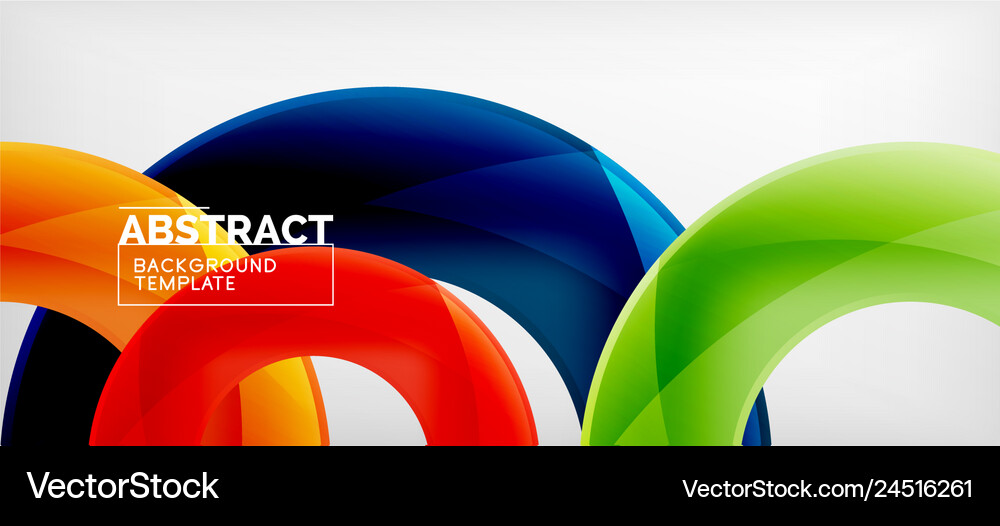 Colorful rings geometric abstract Royalty Free Vector Image