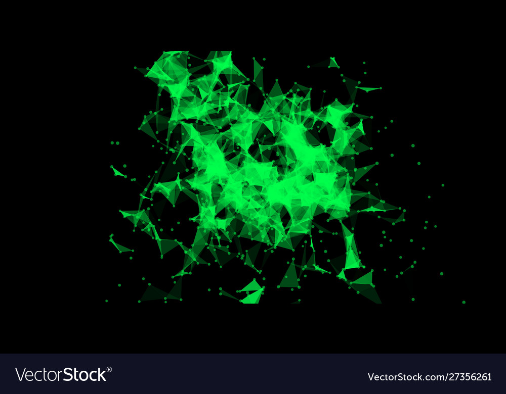 Explosion triangles data stream cloud chaos design