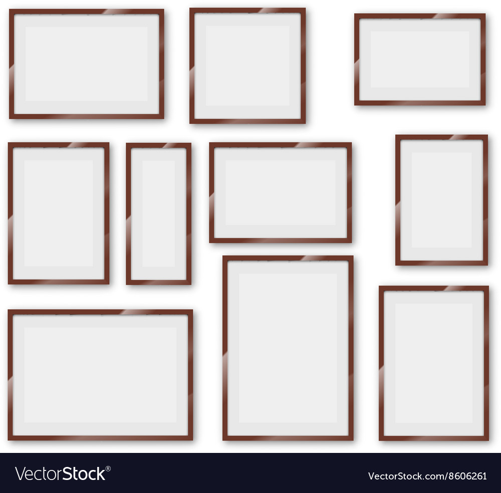 Frames glossy set Royalty Free Vector Image VectorStock