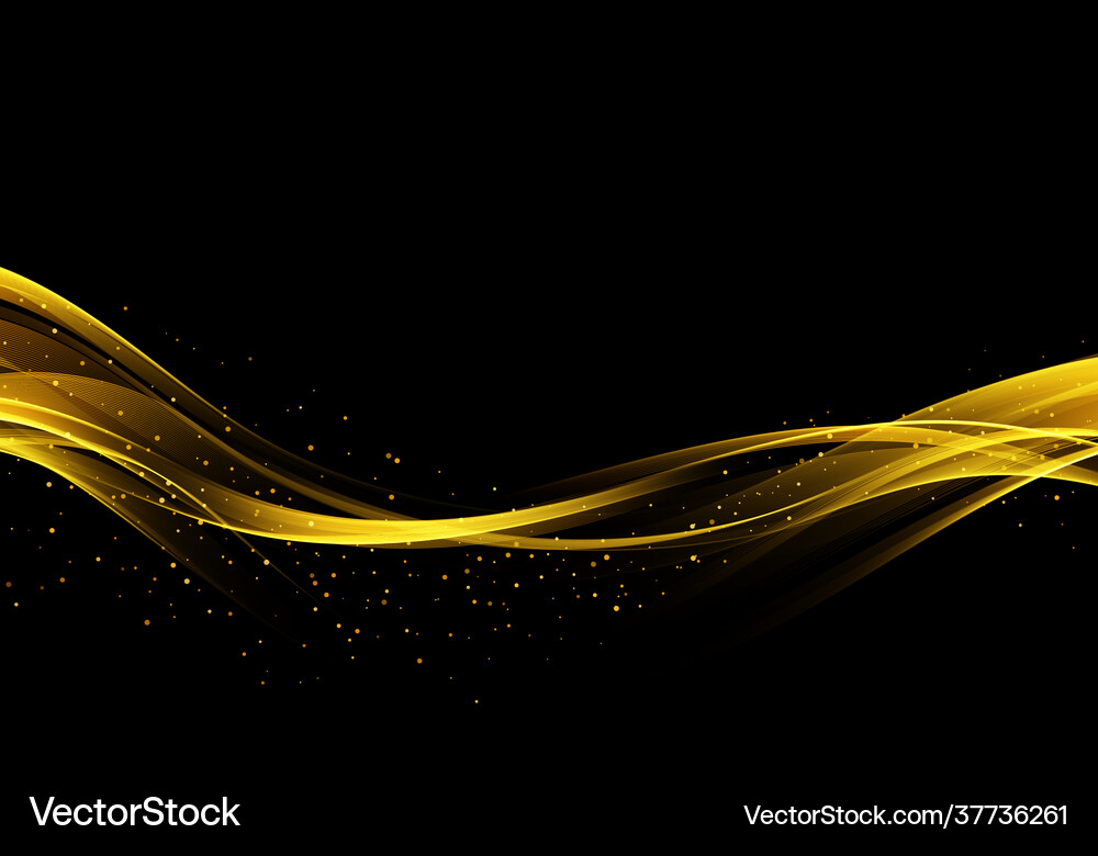 Gold Wave Abstract Background Royalty Free Vector Image