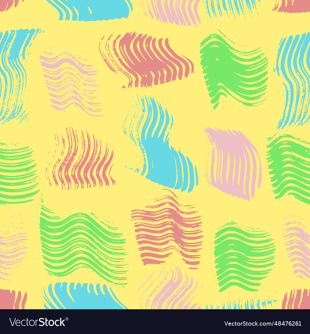 Grunge dry brush strokes seamless pastel pattern