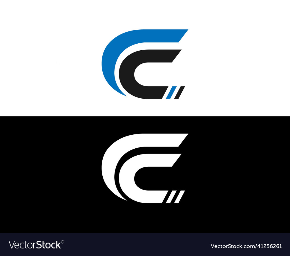 Letter cc abstract letters logo Royalty Free Vector Image