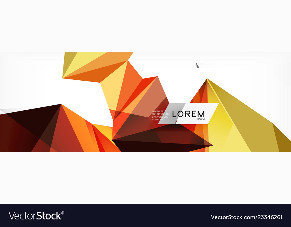 Mosaic triangular low poly style abstract vector image Mosaic triangular low poly style abstract