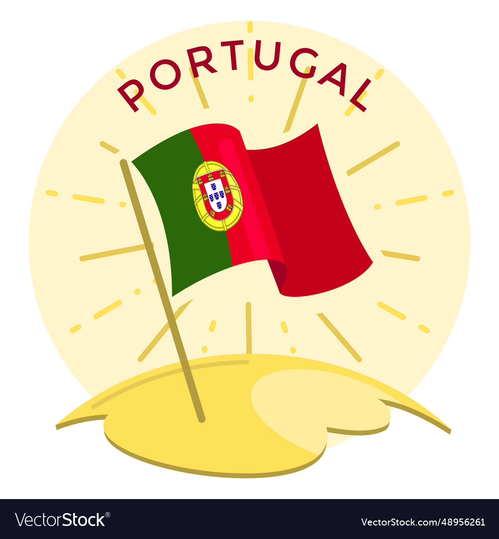 Portugal flag Royalty Free Vector Image - VectorStock