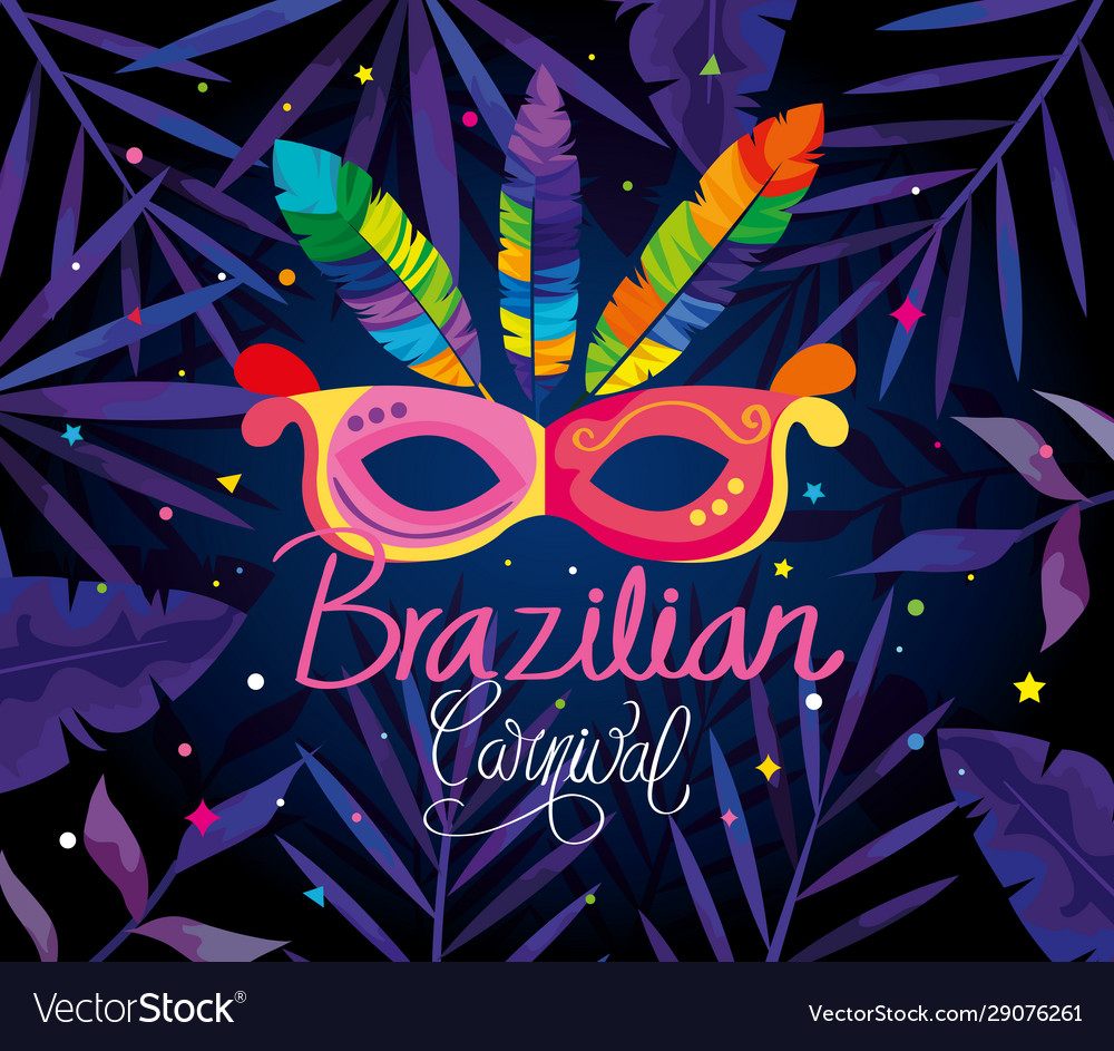 Poster brasilianische Fasching mit Maske