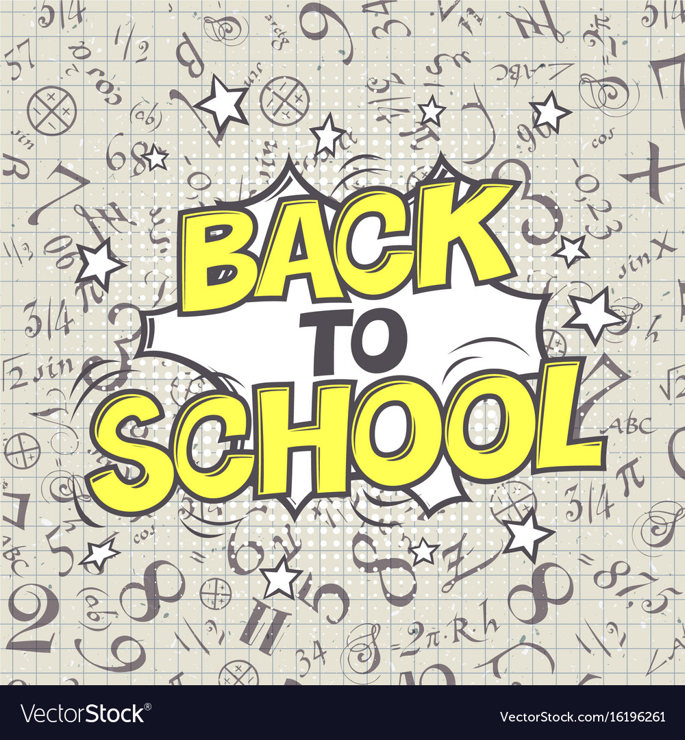 Retro School Formulas Background