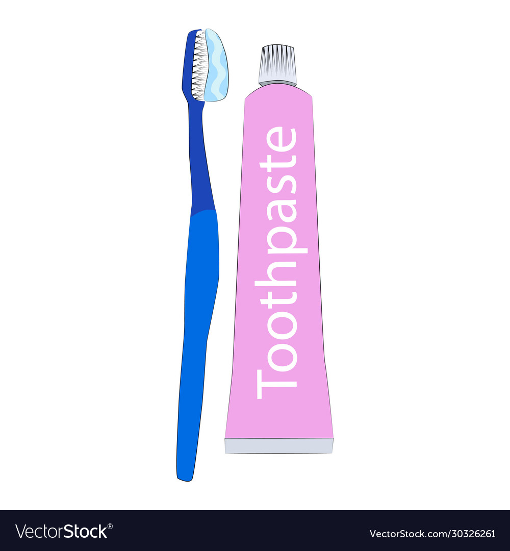 Tooth brush isolated on background vector image Tooth brush isolated on background
