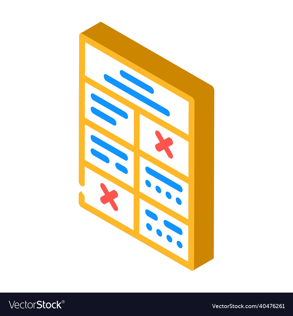 Training program isometric icon