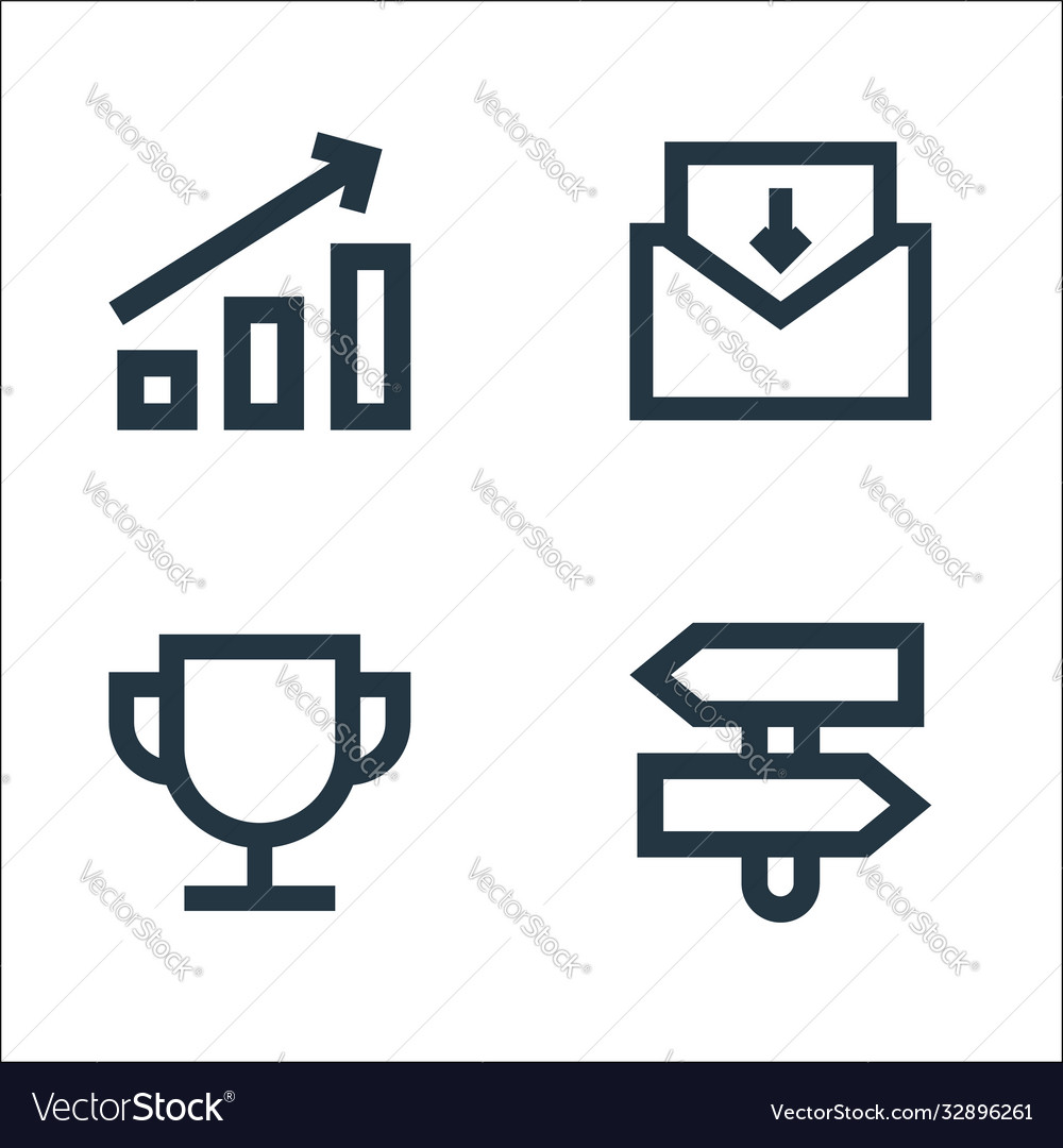 User interface line icons linear set quality