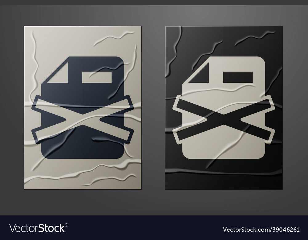White delete file document icon isolated Vector Image White delete file document icon isolated