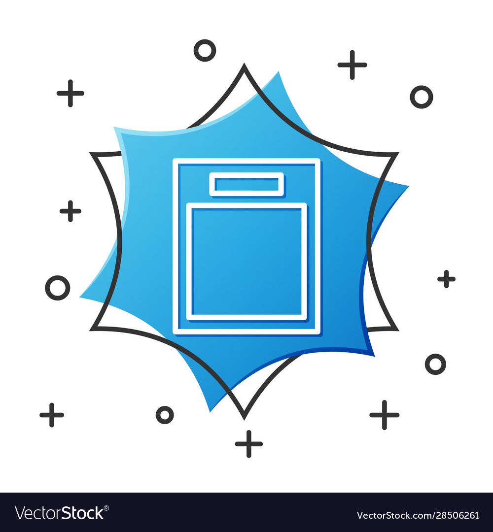 White line empty form icon isolated on Vector Image White line empty form icon isolated on