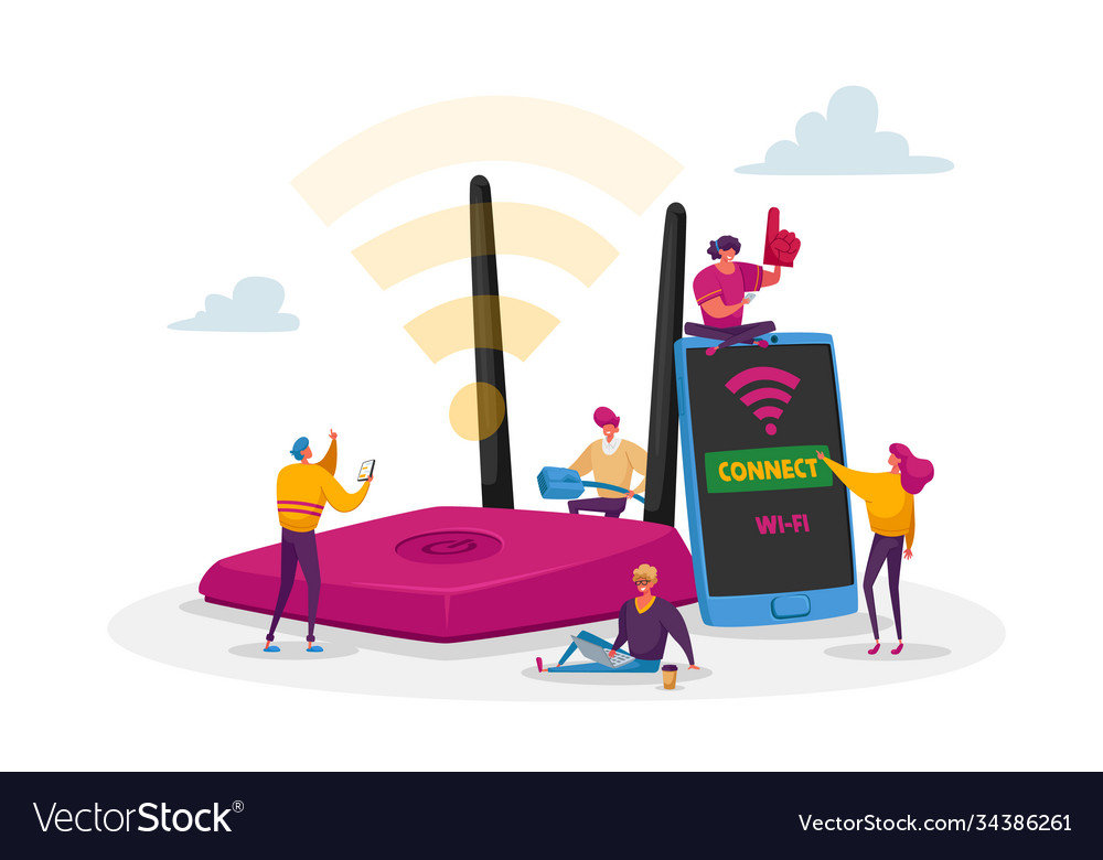 Wifi Router Connection - People Using Internet