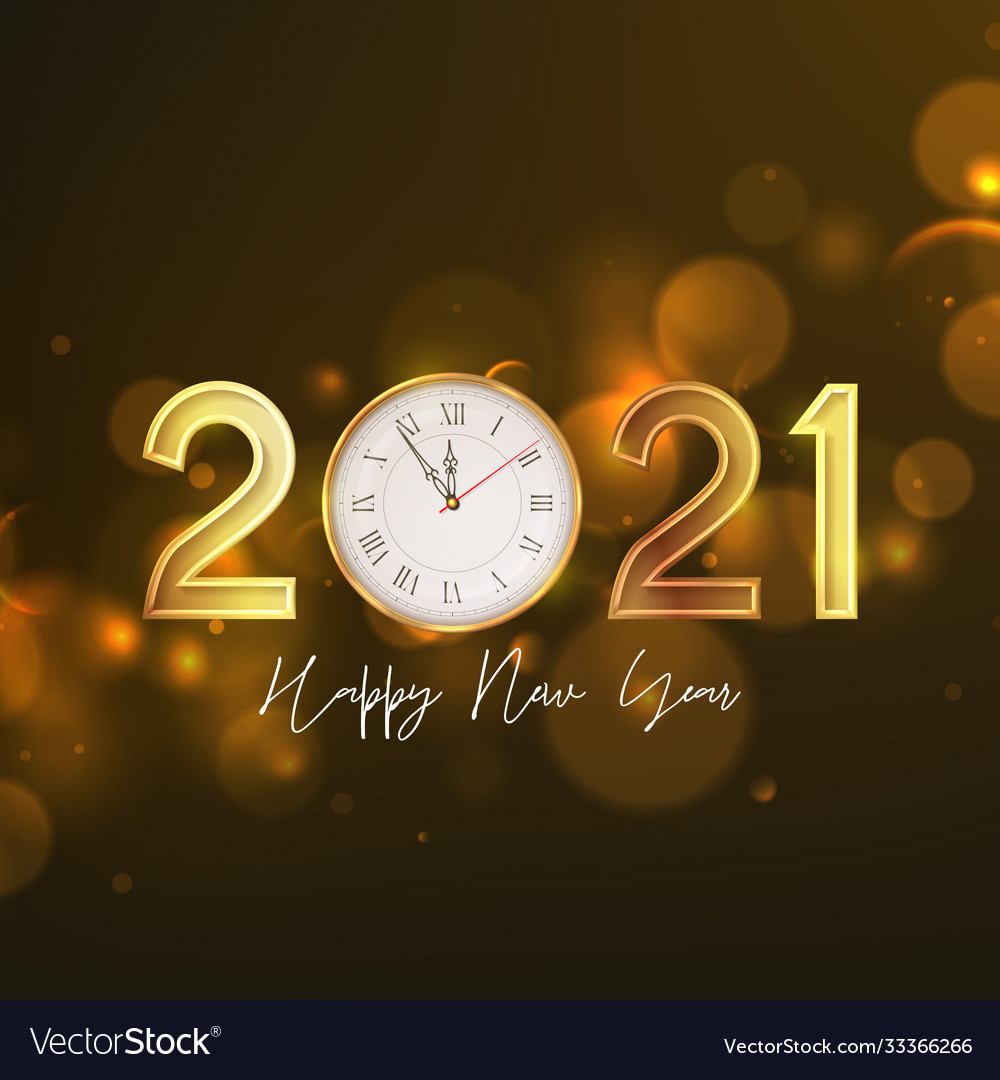 2021 happy new year greeting card