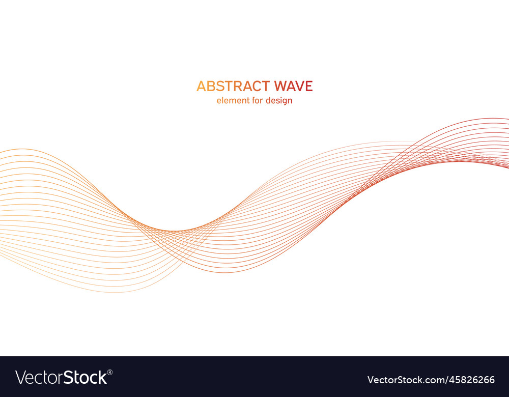 Abstract colorful wave element for design