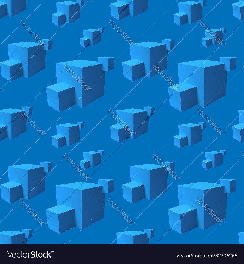 Abstract seamless pattern with overlapping blue vector image Abstract seamless pattern with overlapping blue