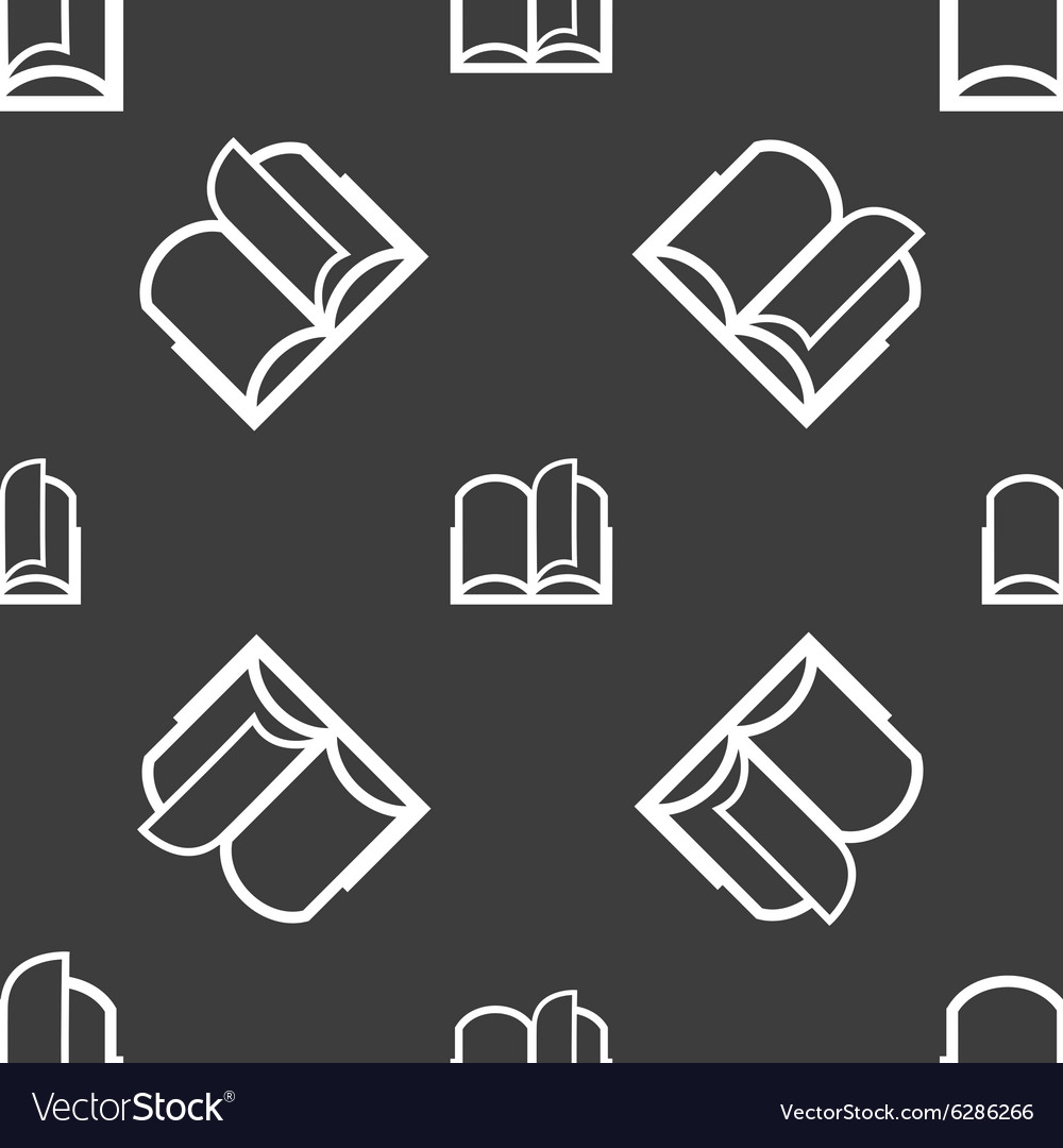 Book sign icon open symbol seamless pattern