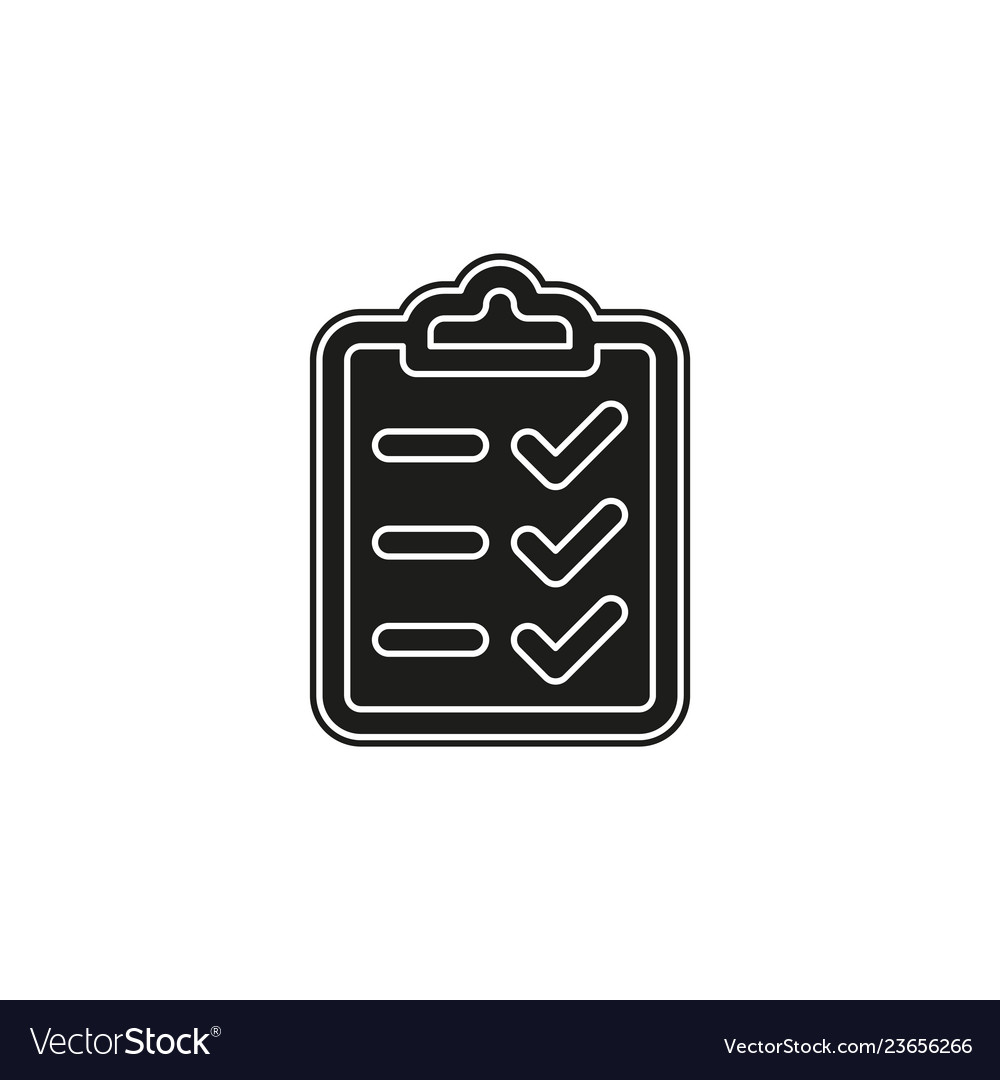 Clipboard icon - check list checklist form vector image Clipboard icon - check list checklist form