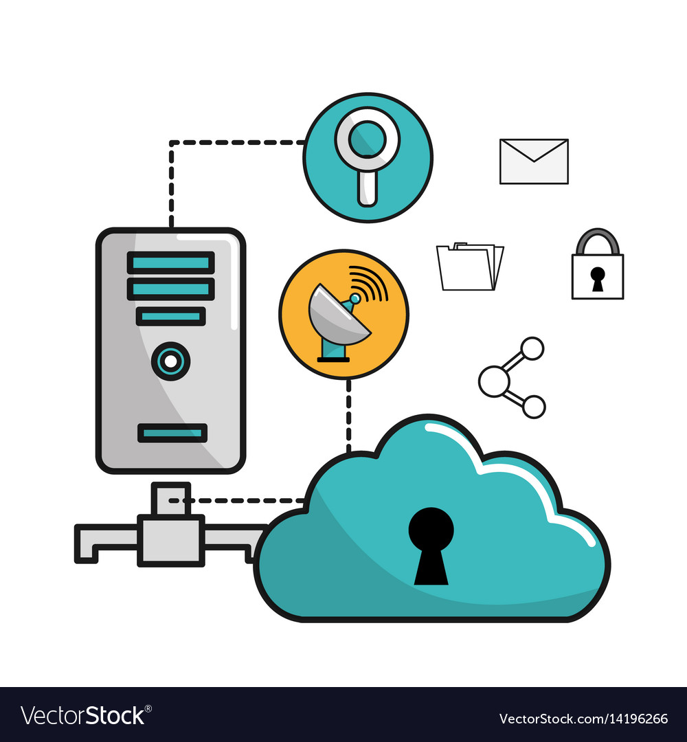 Cloud Security Data Banner Information Royalty Free Vector