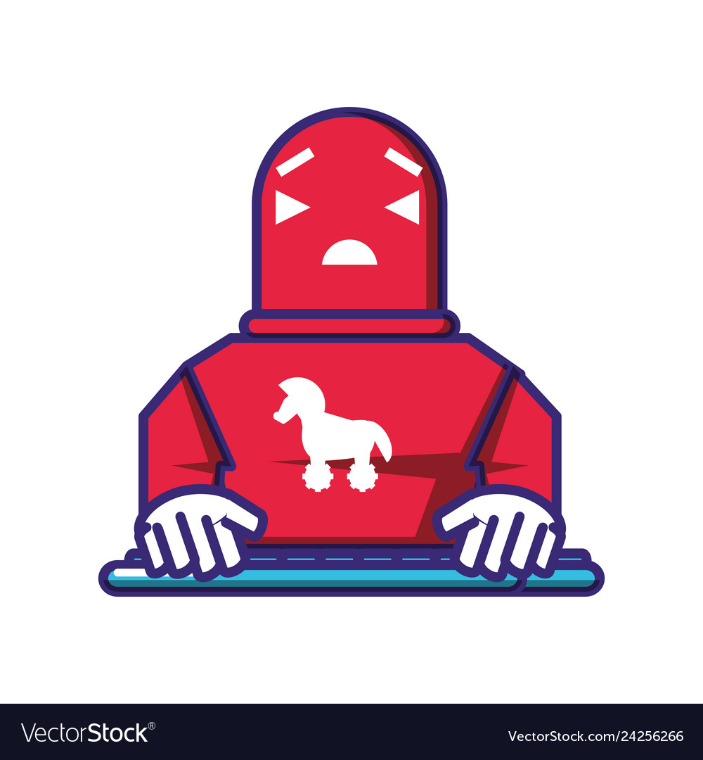 Cyber robot with trojan