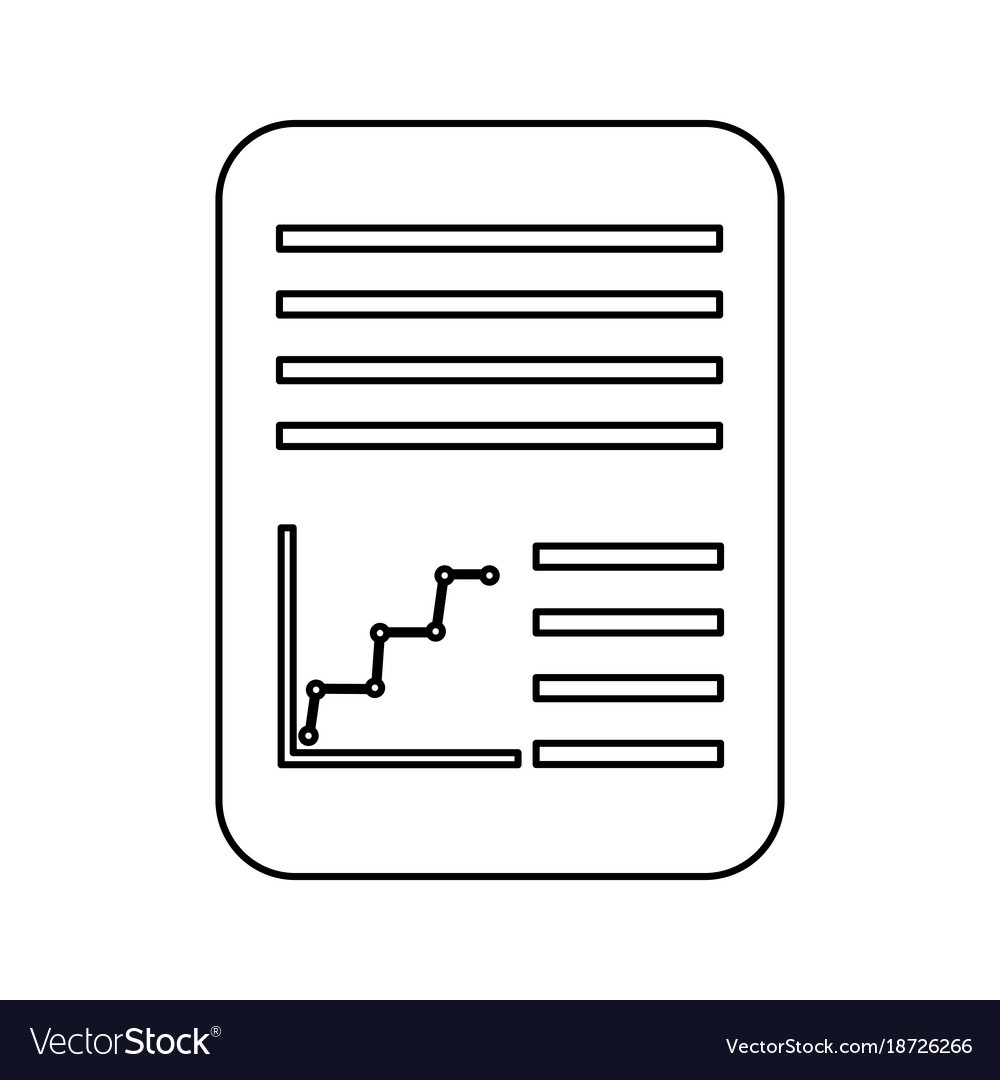 Document paper file with graph diagram business