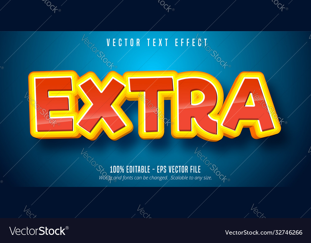 Extra text effect editable font style