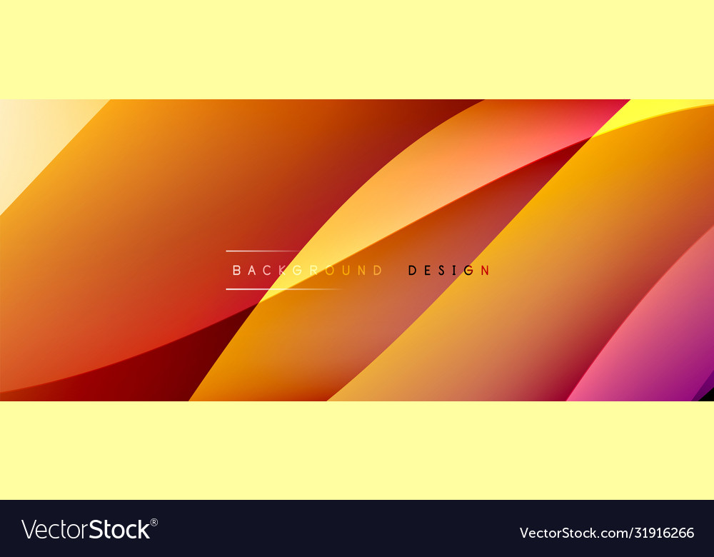 Fluid gradient waves with shadow lines and glowing