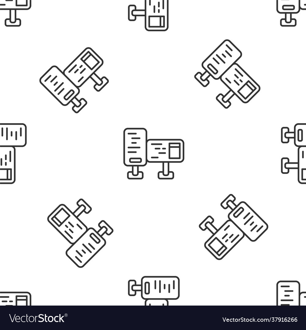 Grey line computer monitor screen icon isolated Vector Image Grey line computer monitor screen icon isolated