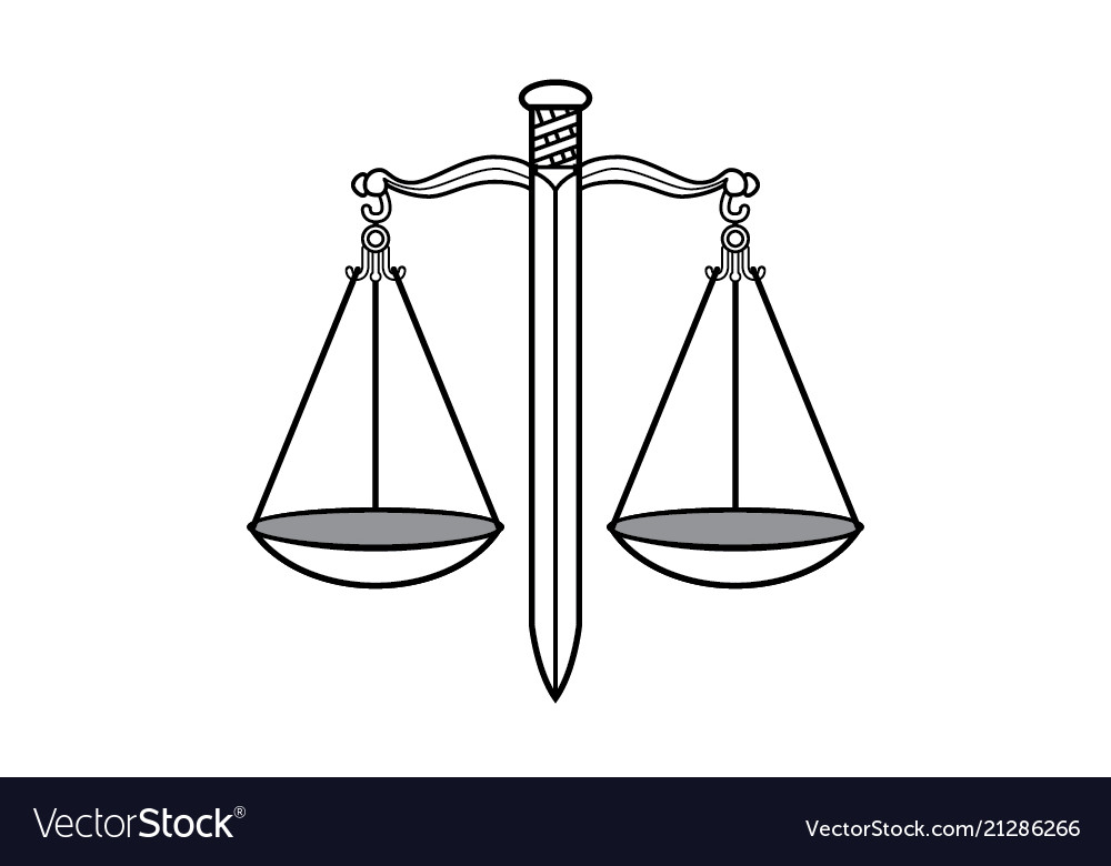 Scale of justice Royalty Free Vector Image - VectorStock