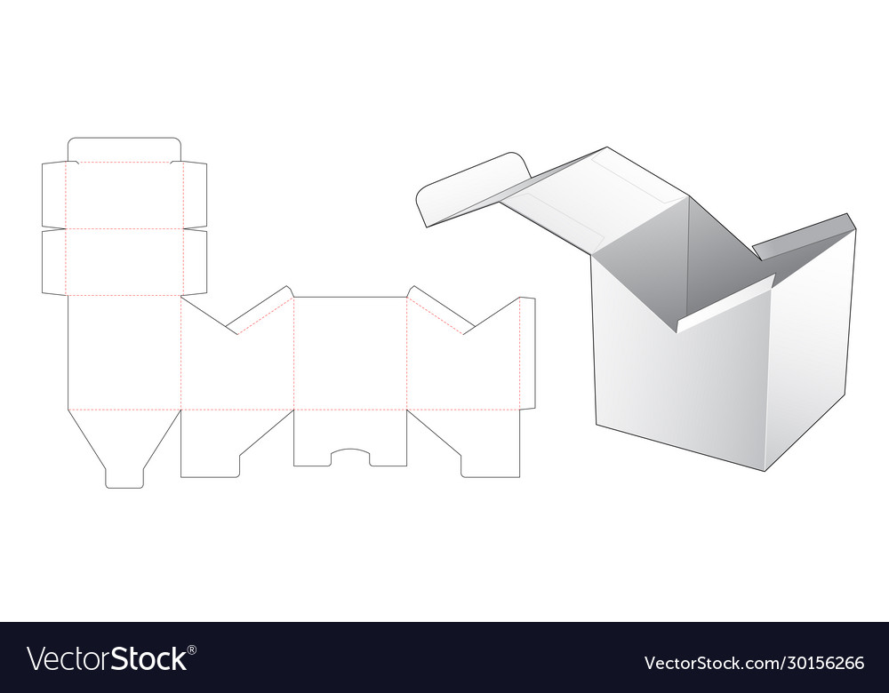 Special packaging box die cut template Royalty Free Vector