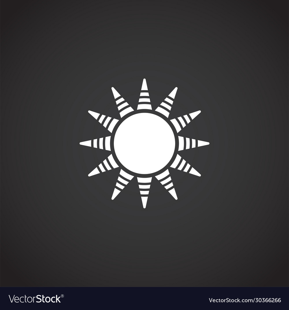 Sun related icon on background for graphic and web vector image Sun related icon on background for graphic and web