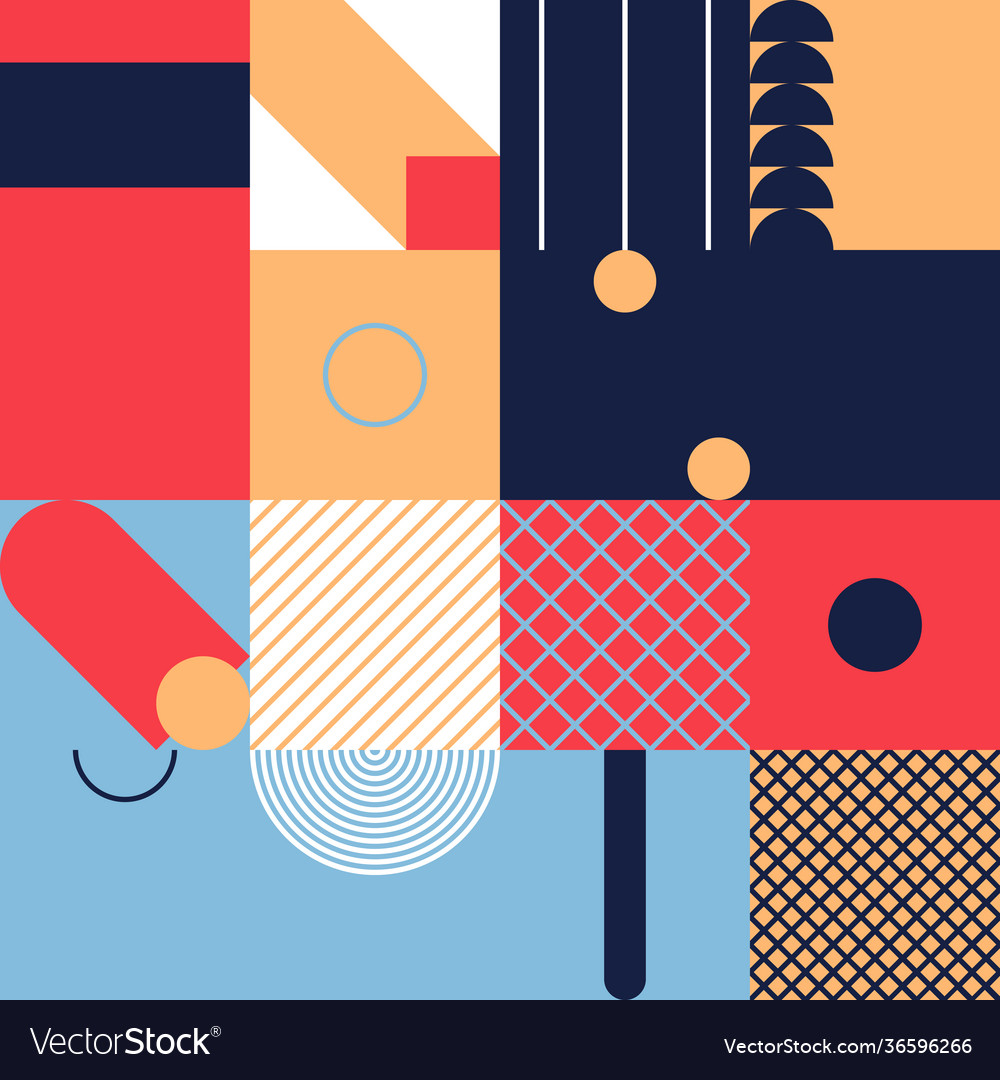 Trendy background with simple shapes