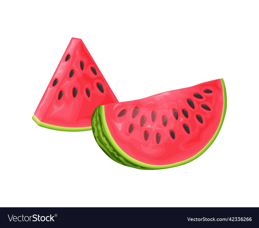 Watermelon a piece of ripe sliced red