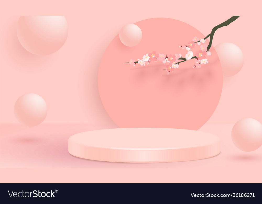 Abstract minimal scene with geometric forms