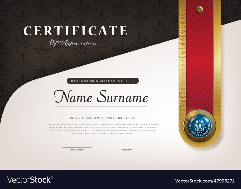 Certificate 604 Royalty Free Vector Image - VectorStock