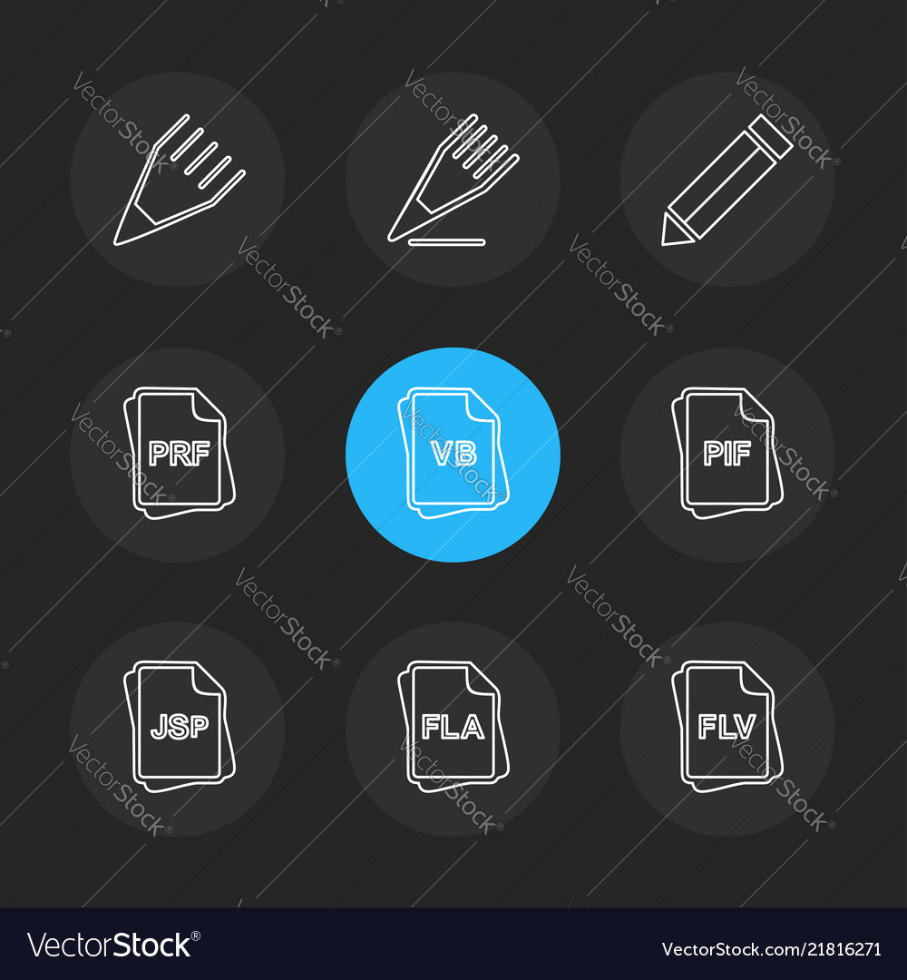 File type files documents eps icons set