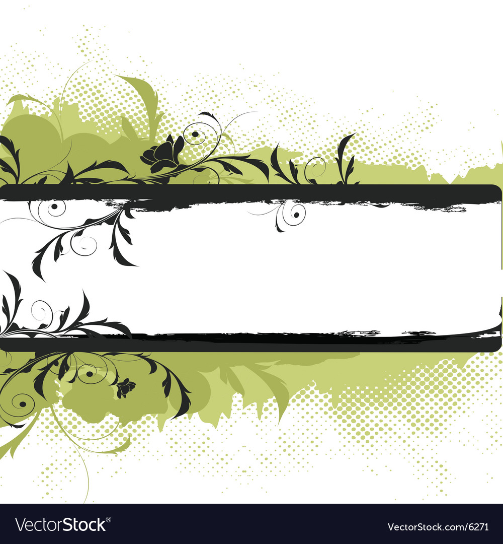 Floral Banner Graphic Royalty Free Vector Image
