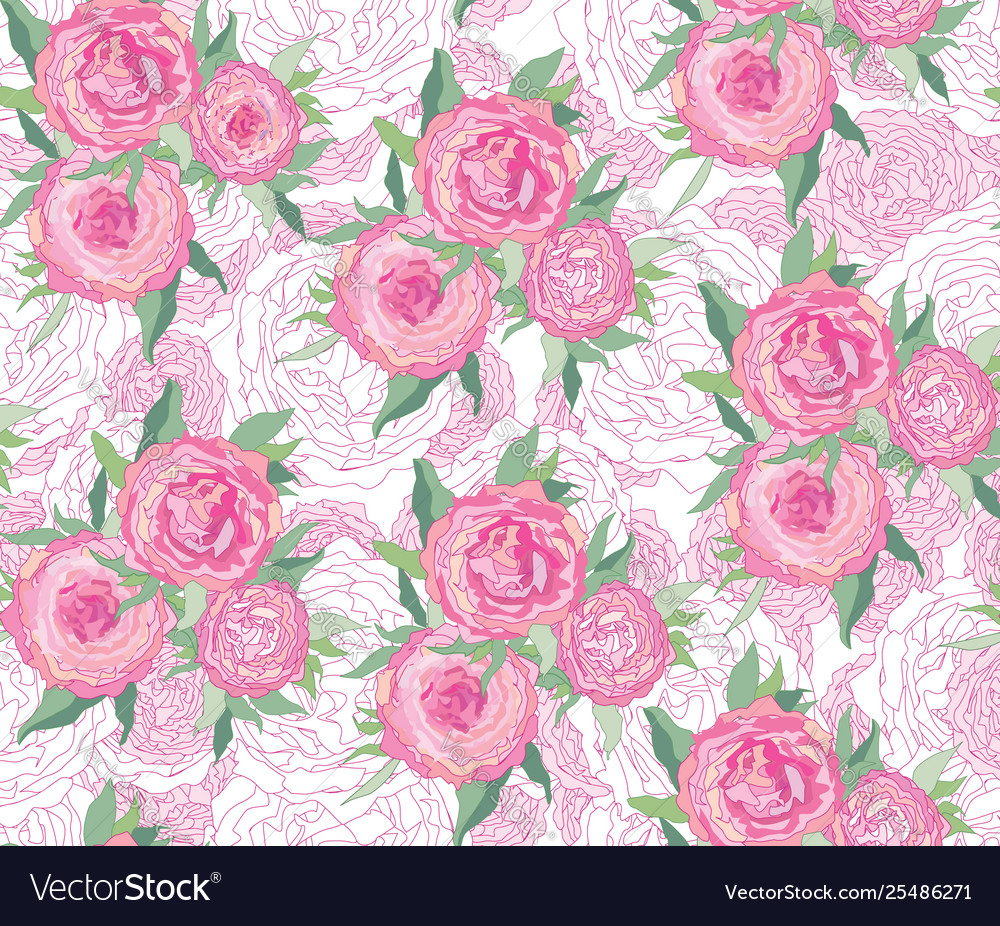 Floral seamless pattern flower background bloom