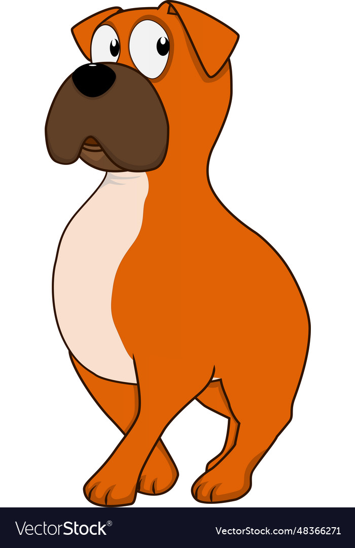 Happy funny dog Vector Image Happy funny dog
