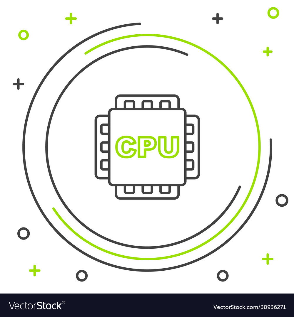 Line computer processor with microcircuits cpu