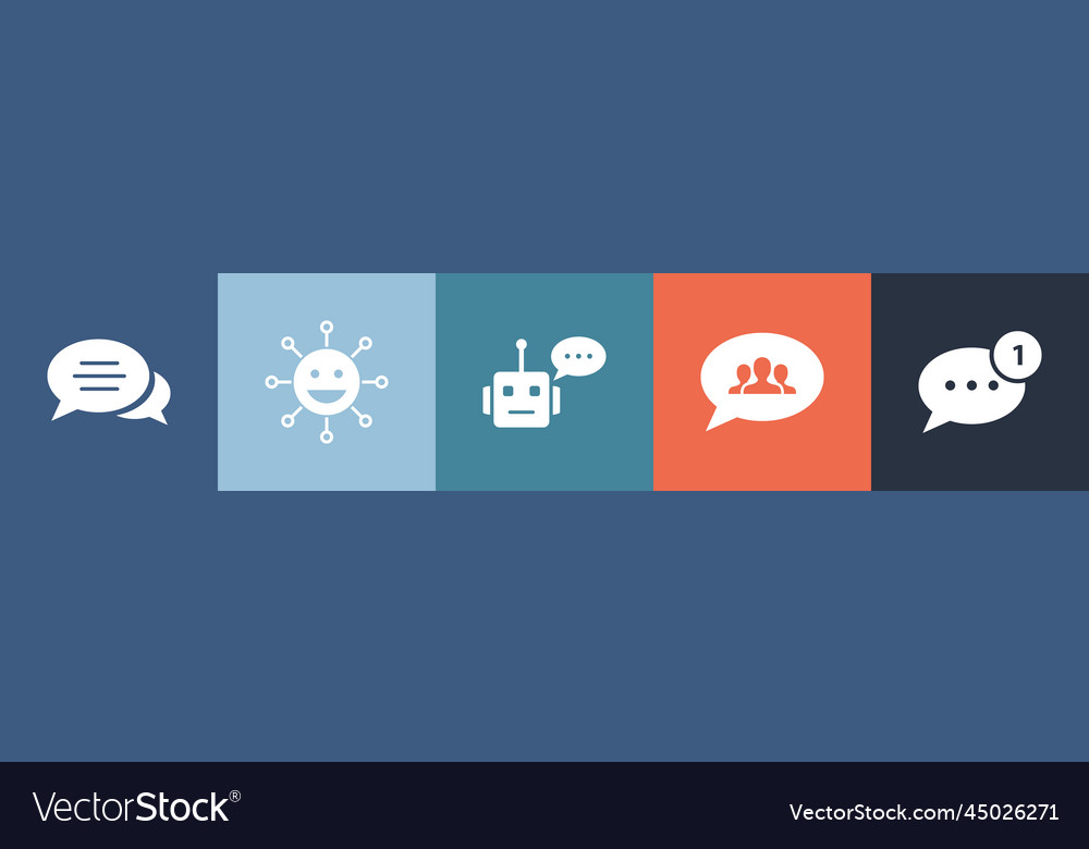 Message icons infographic design template